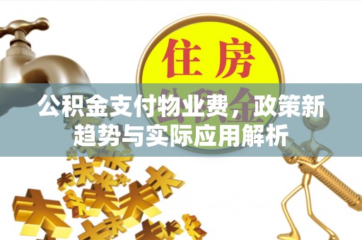 洮南公积金支付物业费，政策新趋势与实际应用解析