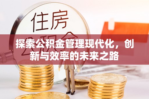洮南探索公积金管理现代化，创新与效率的未来之路