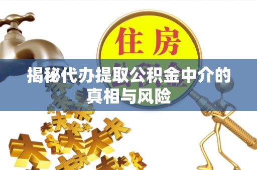 洮南揭秘代办提取公积金中介的真相与风险