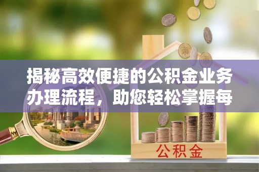 洮南揭秘高效便捷的公积金业务办理流程，助您轻松掌握每一步