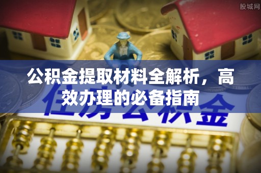 洮南公积金提取材料全解析，高效办理的必备指南