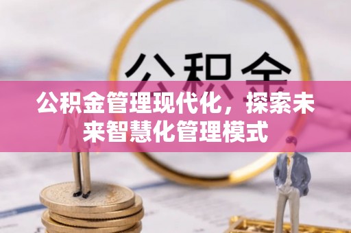洮南公积金管理现代化，探索未来智慧化管理模式