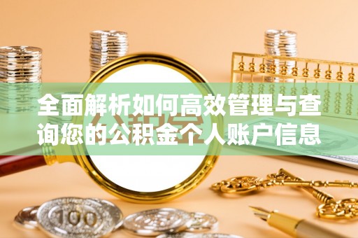 洮南全面解析如何高效管理与查询您的公积金个人账户信息