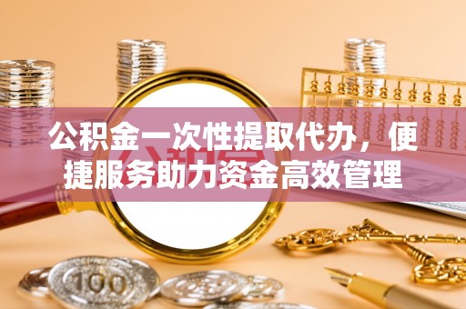 洮南公积金一次性提取代办，便捷服务助力资金高效管理