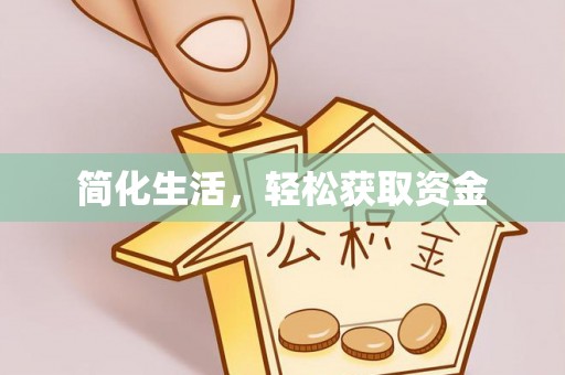 洮南简化生活，轻松获取资金