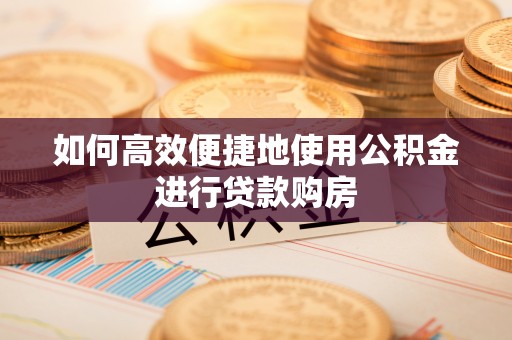 洮南如何高效便捷地使用公积金进行贷款购房